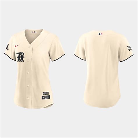 women's texas rangers nike cream 2023 city connect replica jersey|Women's Texas Rangers Nike Cream 2023 City Connect Replica Jersey.